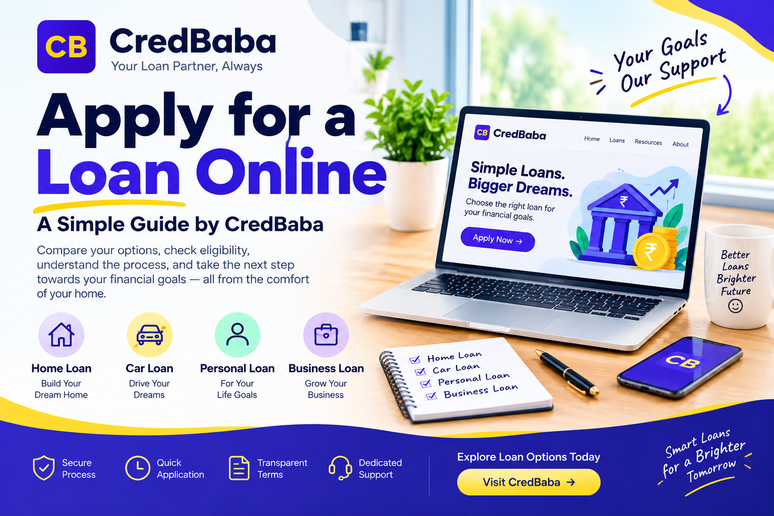 Apply for a Loan Online: A Complete Guide to Home Loan, Personal Loan, Business Loan and Loan Offers | CredBaba