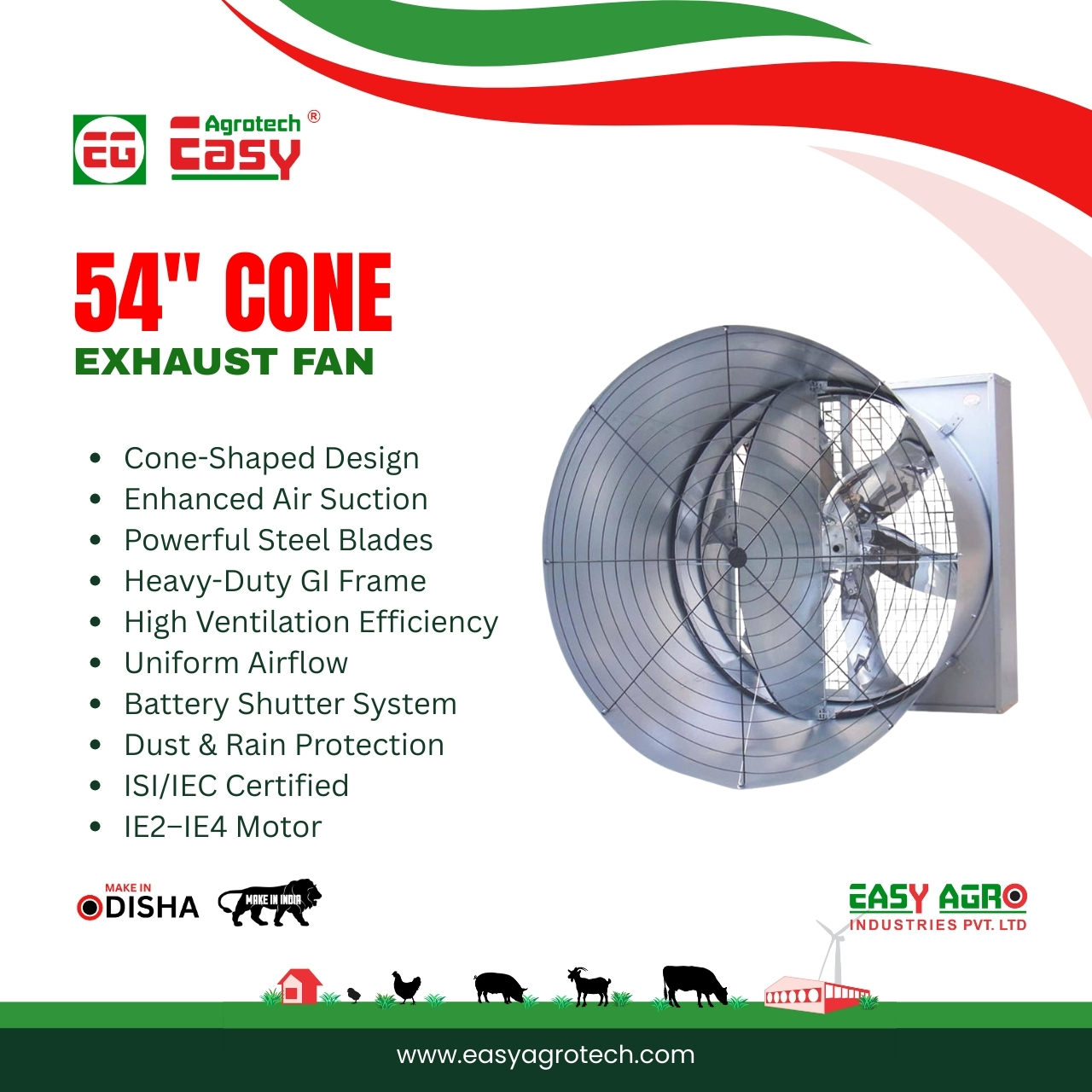 Industrial Exhaust Fans for Poultry Farms – Easy Agrotech