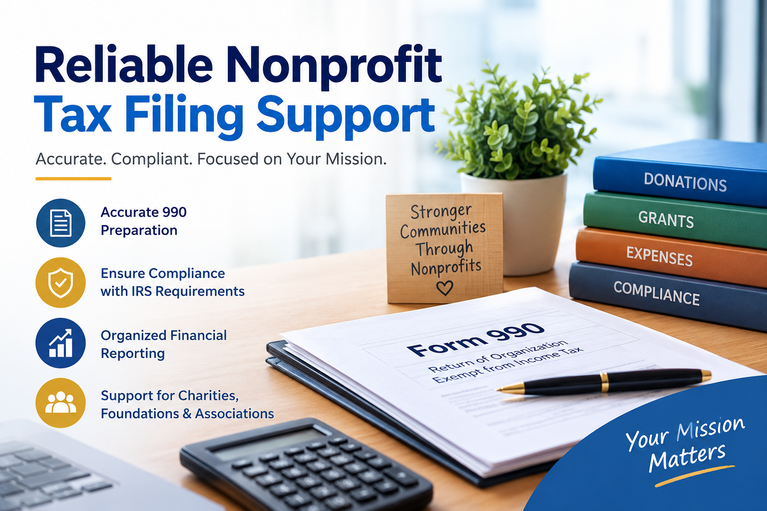 Nonprofit 990 Preparation Services for Tax-Exempt Organizations
