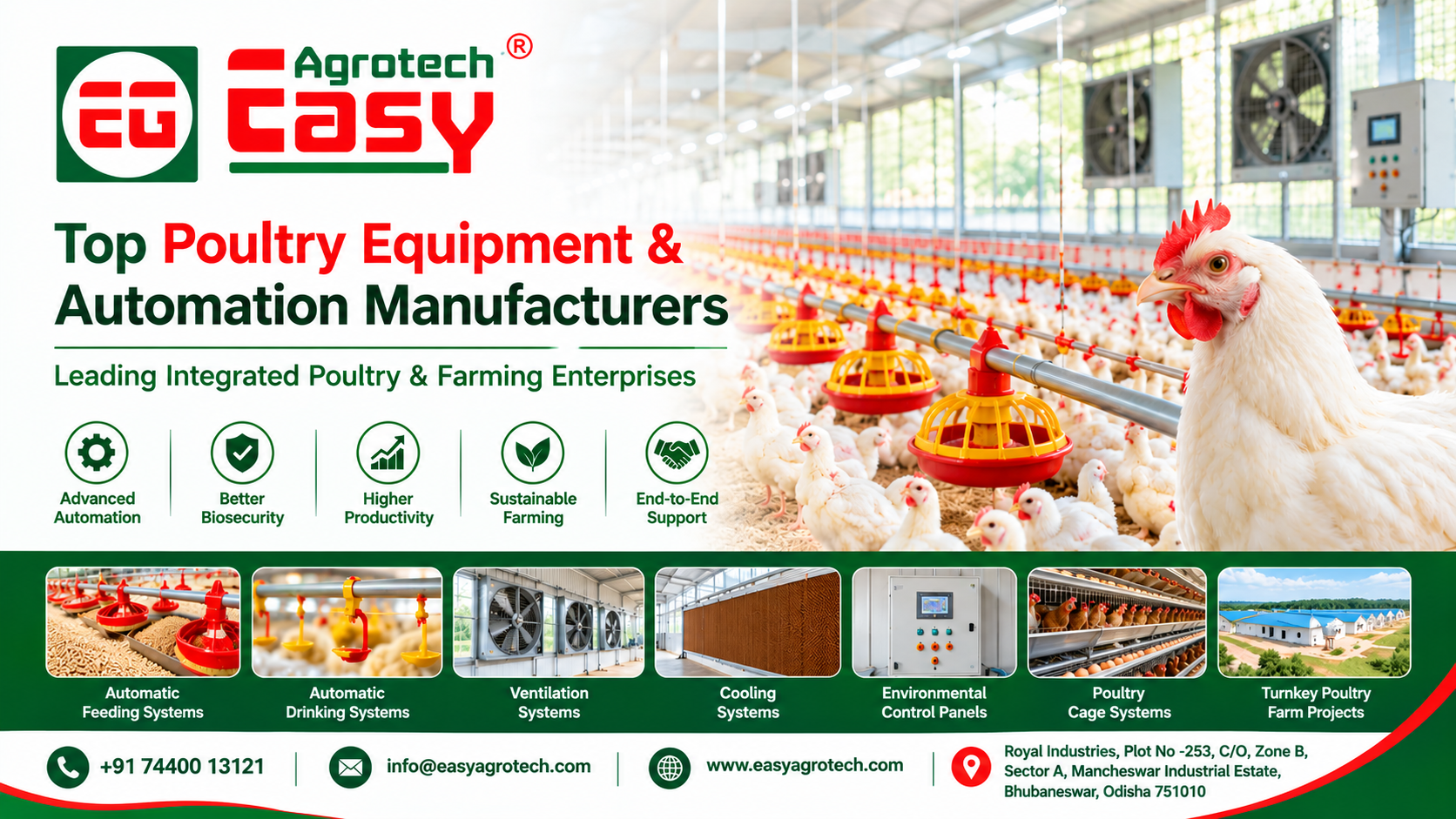Top Poultry Equipment & Automation Manufacturers – Easy Agrotech